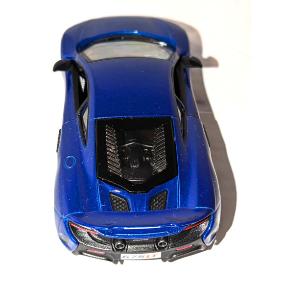Kinsmart 5" McLaren 675LT Diecast Model Toy Car 1:36 Pull Action- Blue - Picture 4 of 8